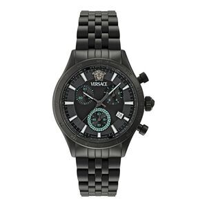 Versace Hellenyium Chrono Petite Bracelet Watch Black Mens